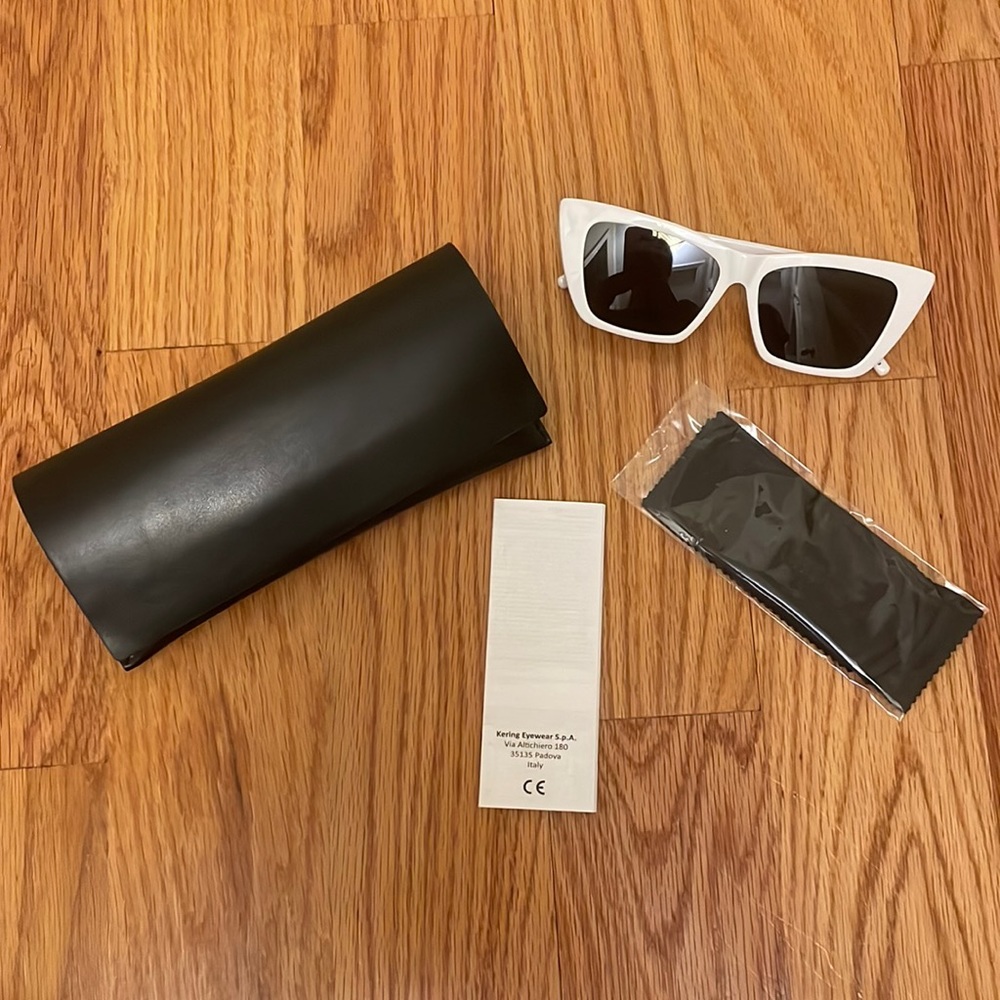 Saint Laurent White Sunglasses SL276